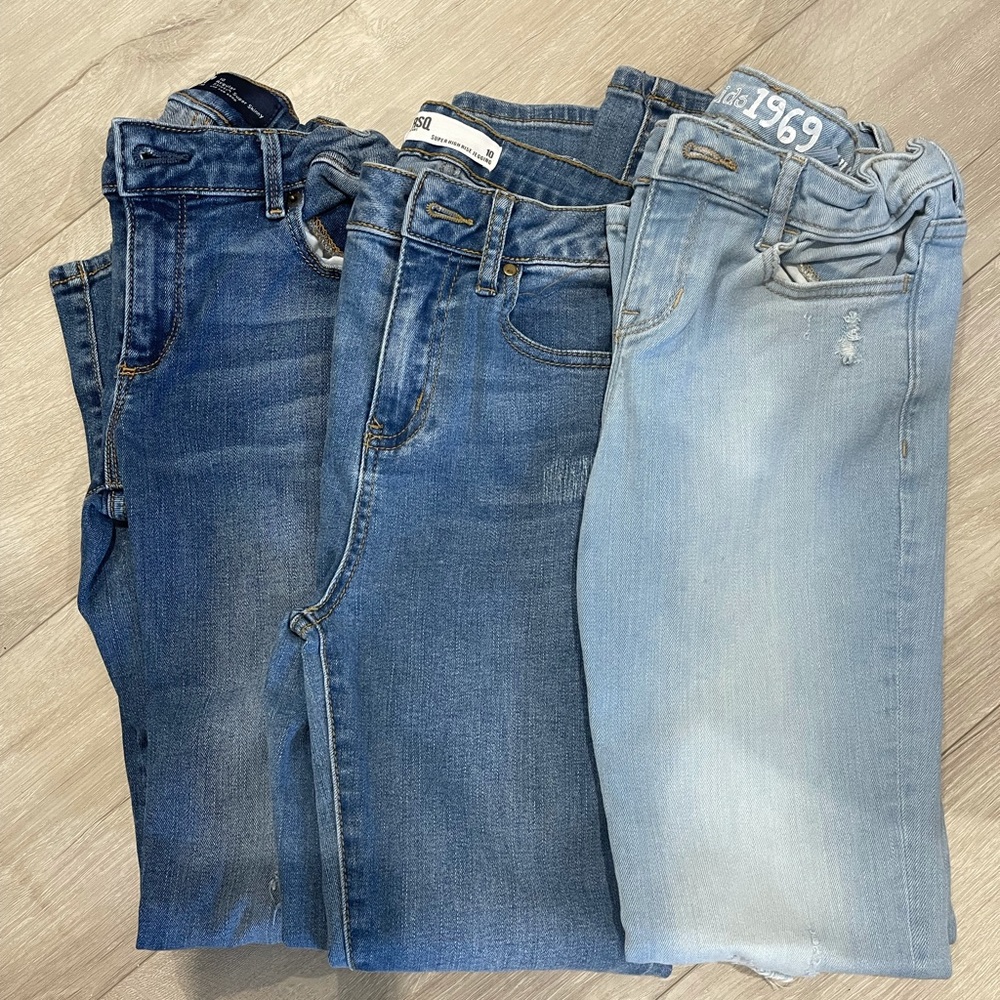 Gap kids jeans super skinny and RSQ size 10